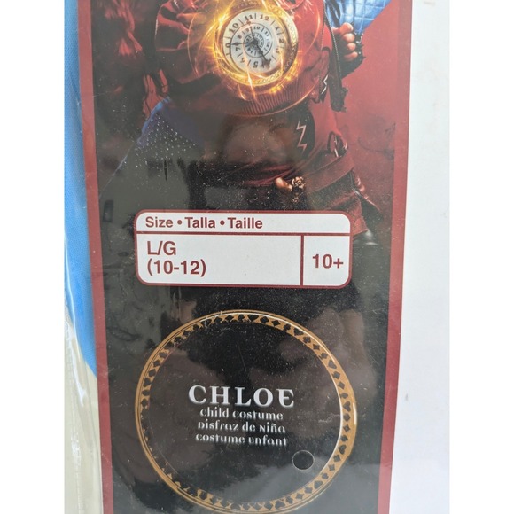 Disney Descendants Rise of Red Chloe Costume Girls L 10-12 Disguise Blue - Picture 3 of 6